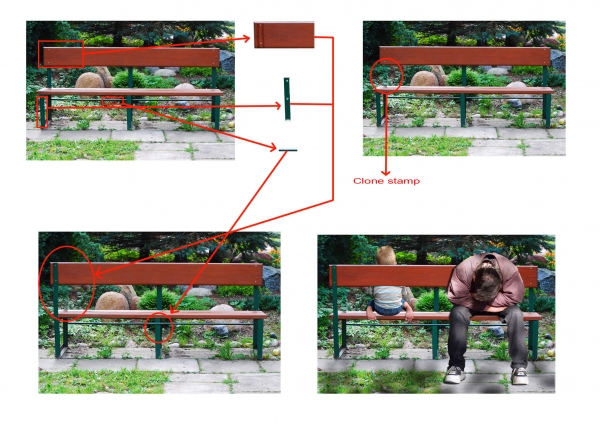 Creation of park bench: Step 1
